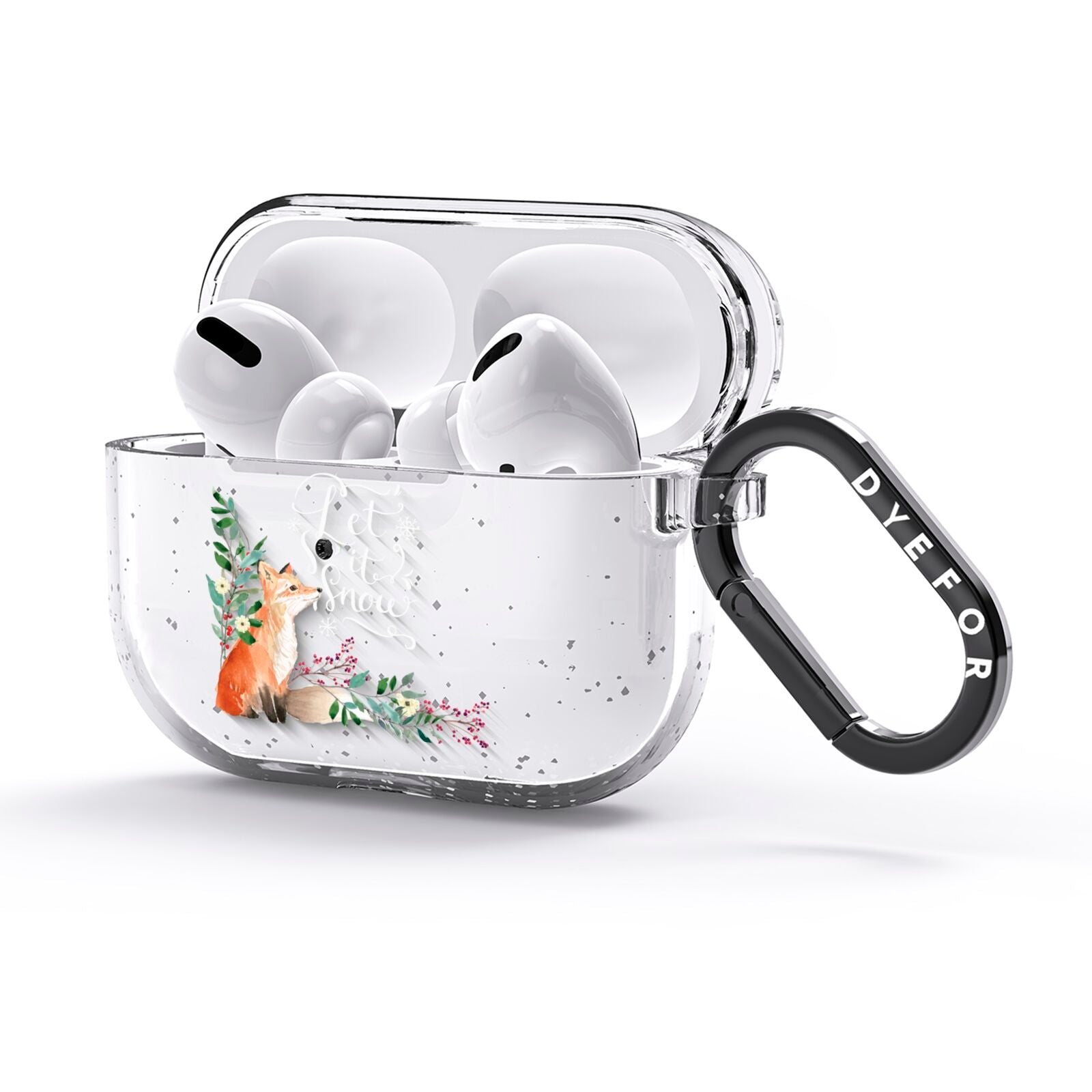 Let It Snow Christmas AirPods Glitter Case 3rd Gen Side Image