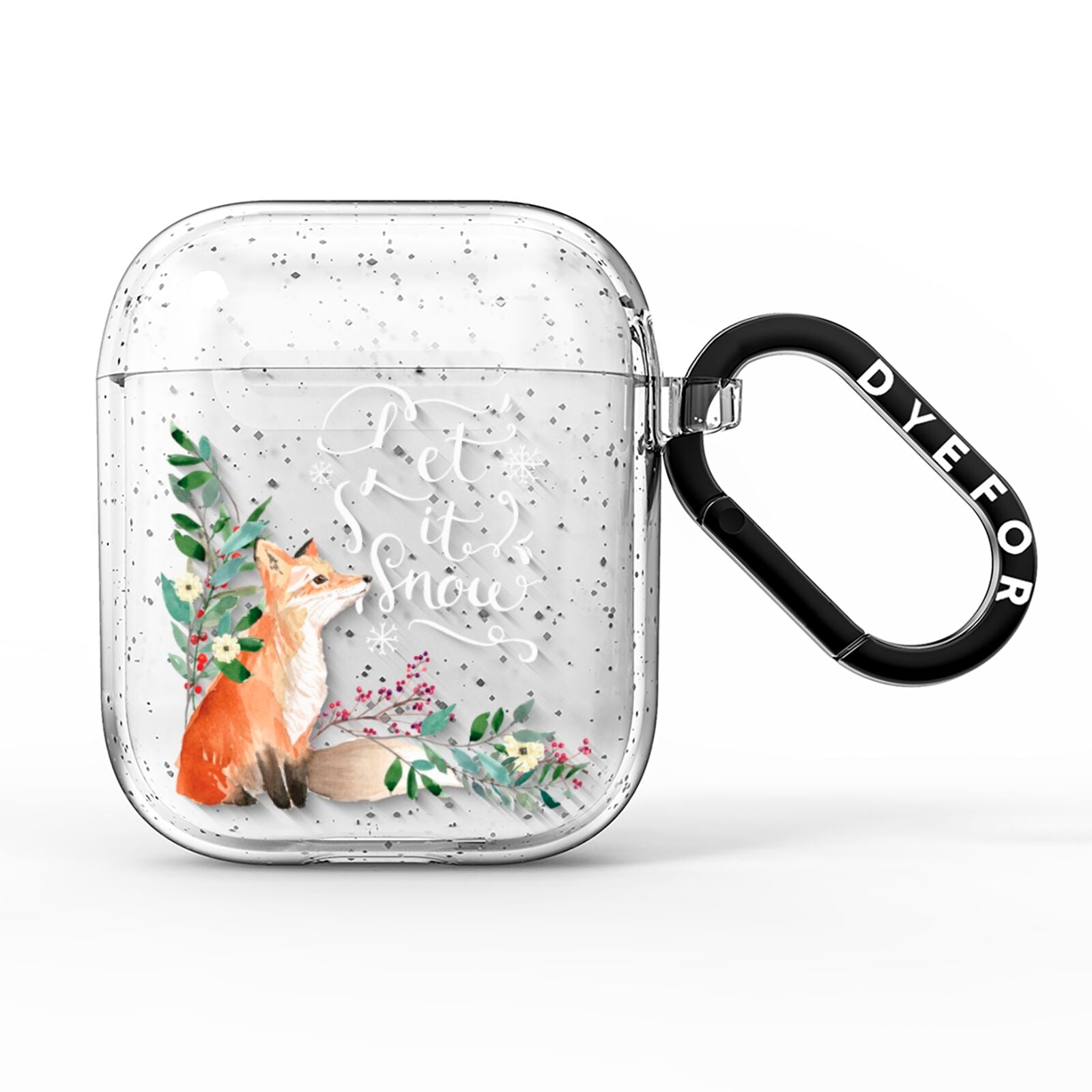 Let It Snow Christmas AirPods Glitter Case