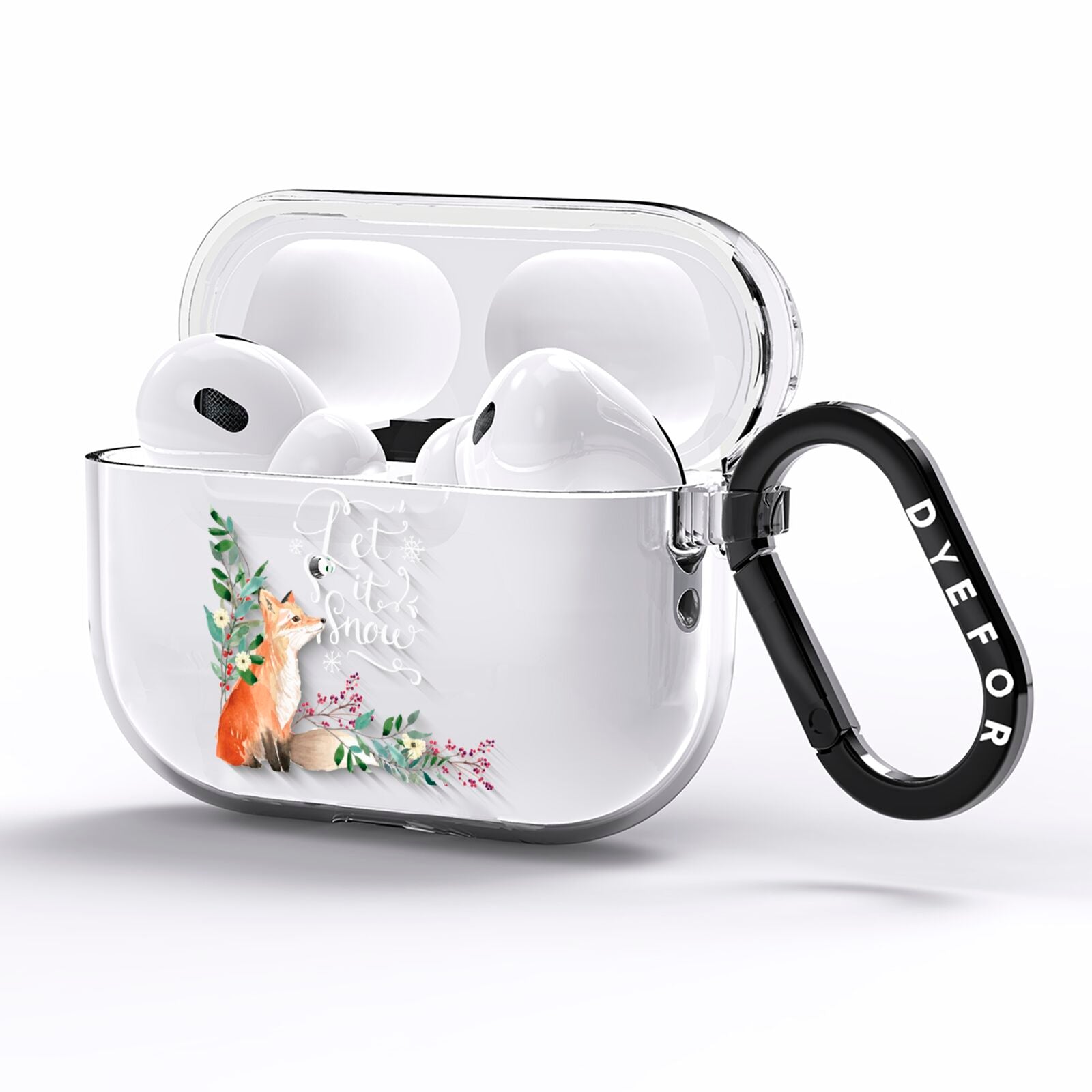 Let It Snow Christmas AirPods Pro Clear Case Side Image