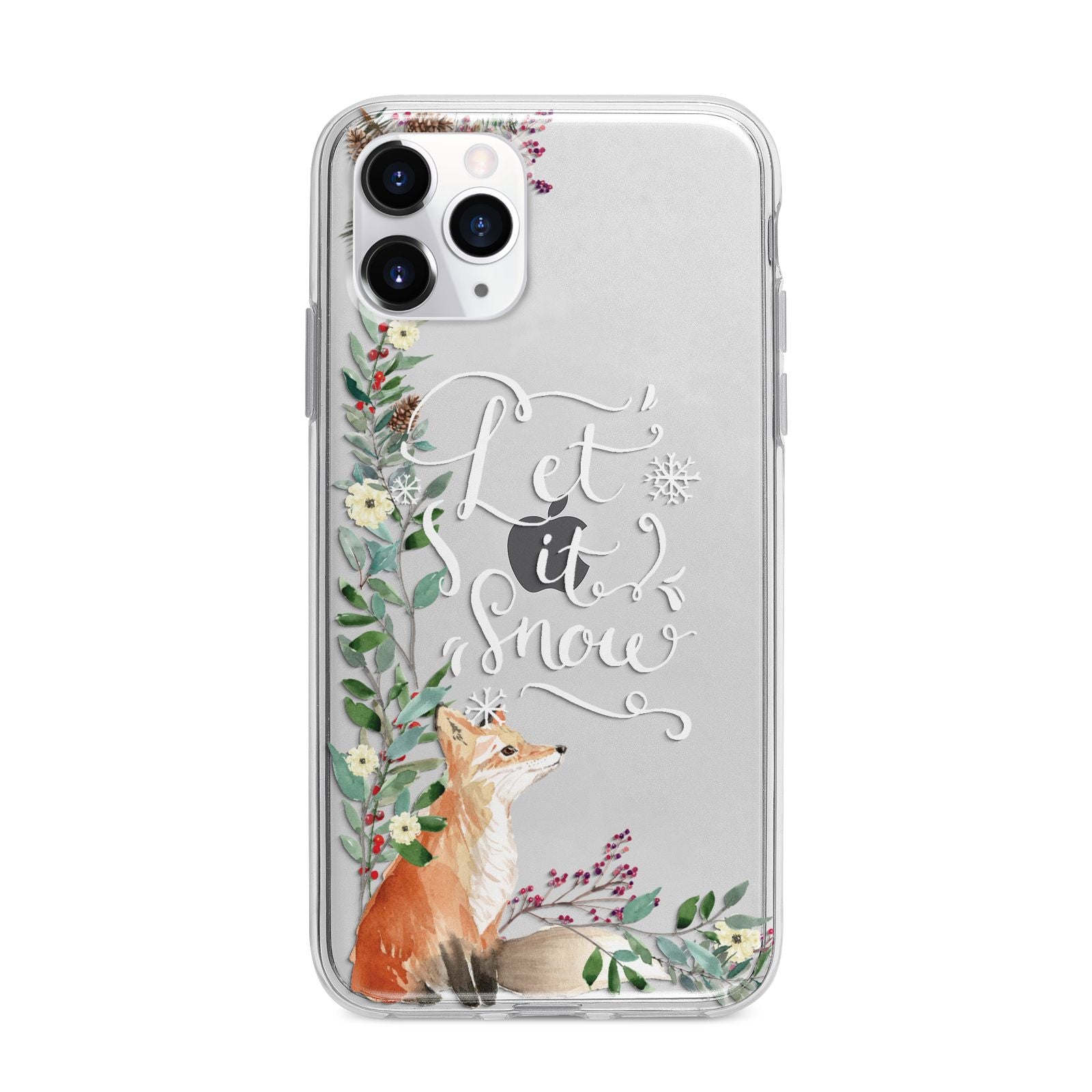 Let It Snow Christmas Apple iPhone 11 Pro in Silver with Bumper Case