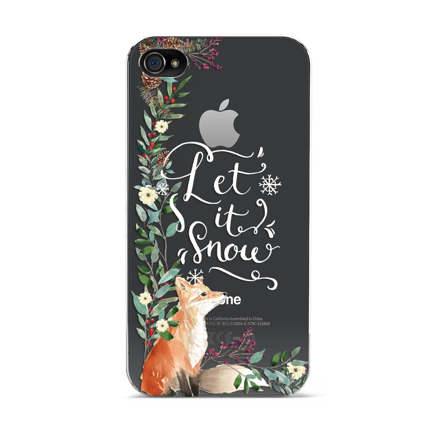 Let It Snow Christmas Apple iPhone 4s Case