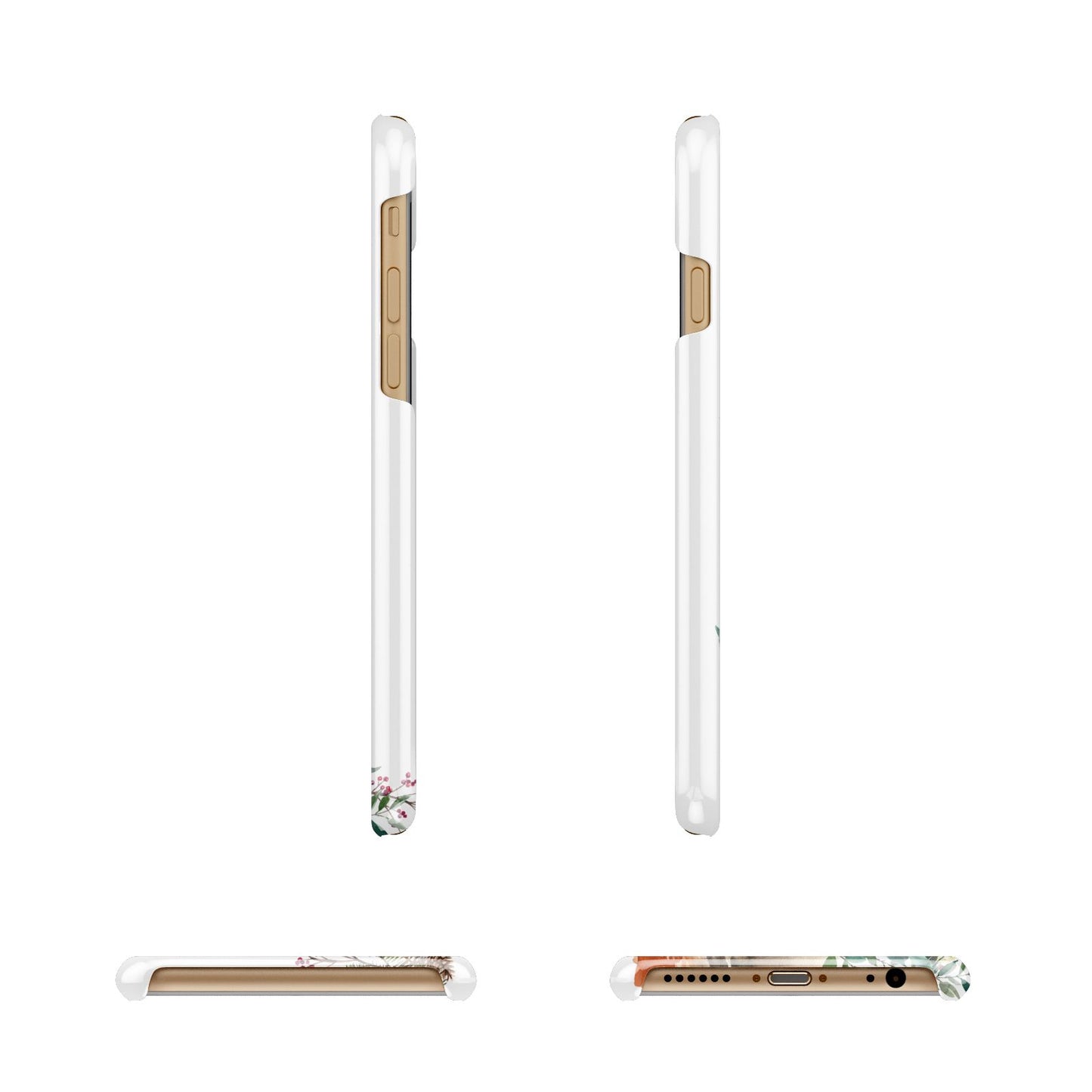 Let It Snow Christmas Apple iPhone 6 3D Wrap Snap Case Angled Images