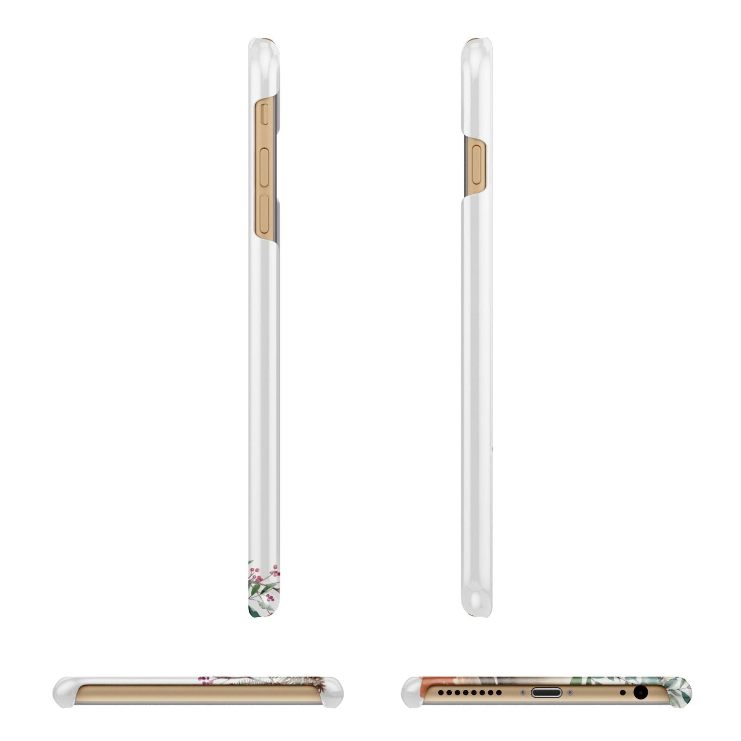 Let It Snow Christmas Apple iPhone 6 Plus 3D Wrap Snap Case Angled Images