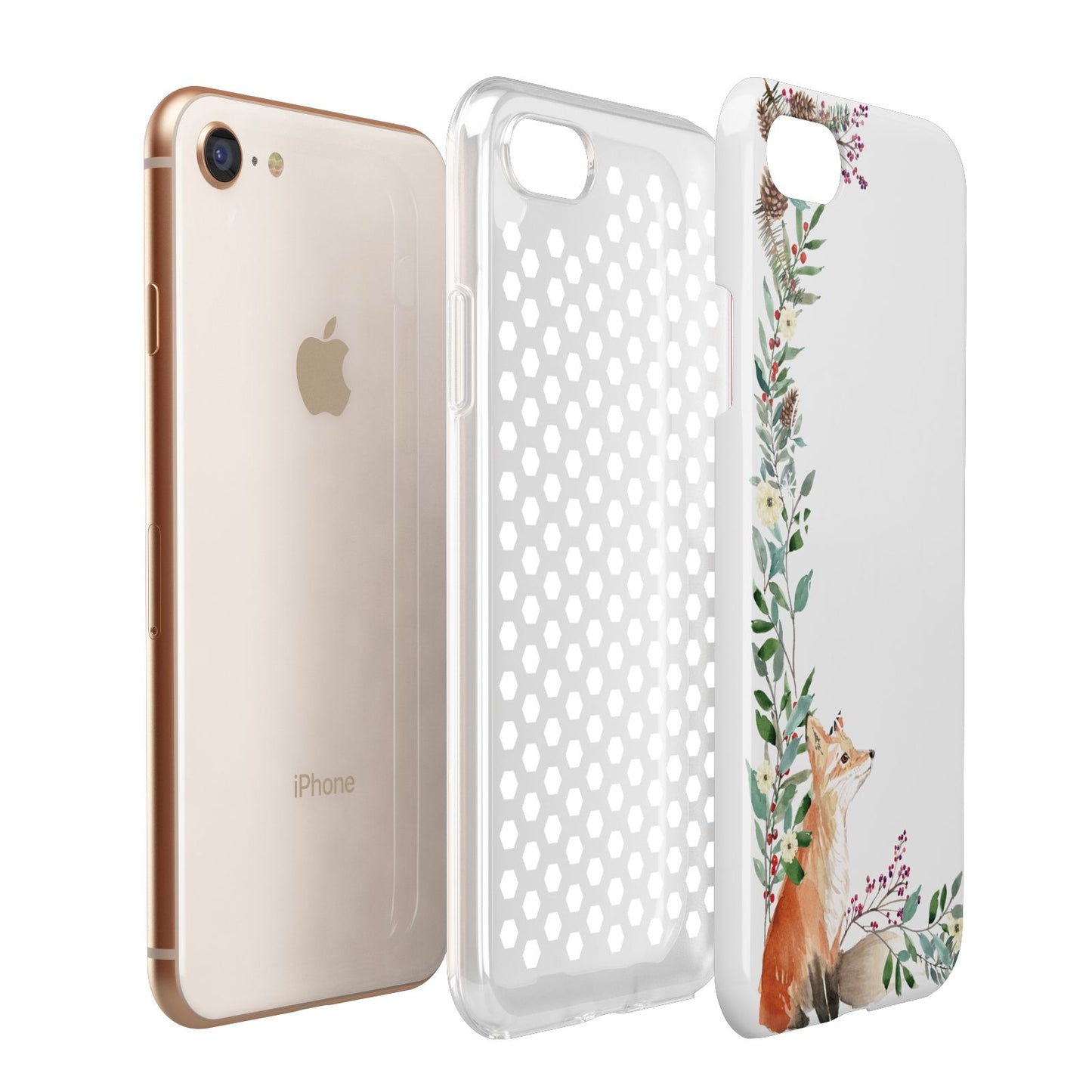 Let It Snow Christmas Apple iPhone 7 8 3D Tough Case Expanded View