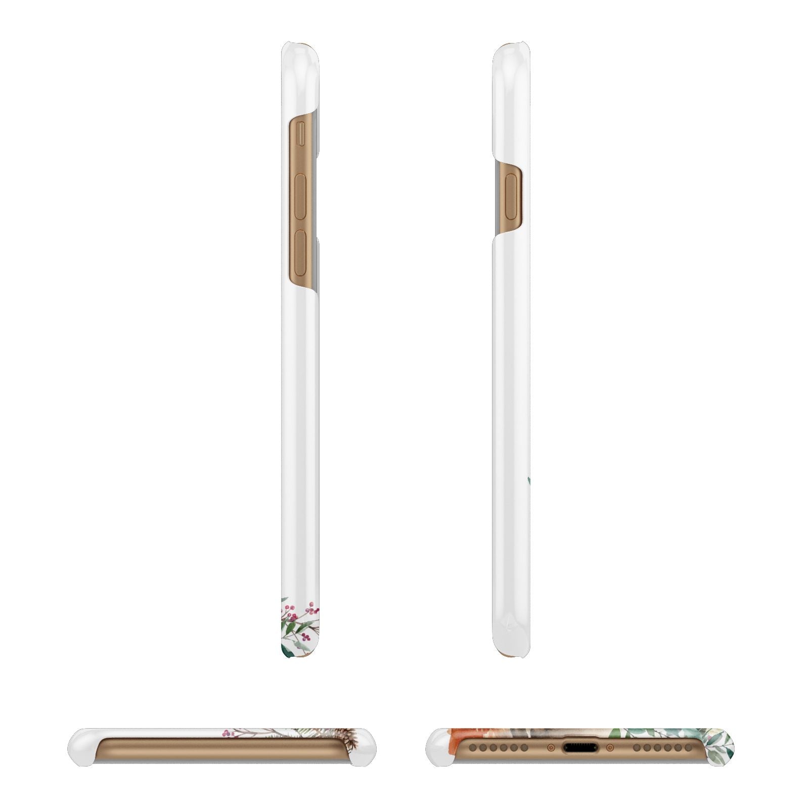 Let It Snow Christmas Apple iPhone 7 8 3D Wrap Snap Case Angled Images