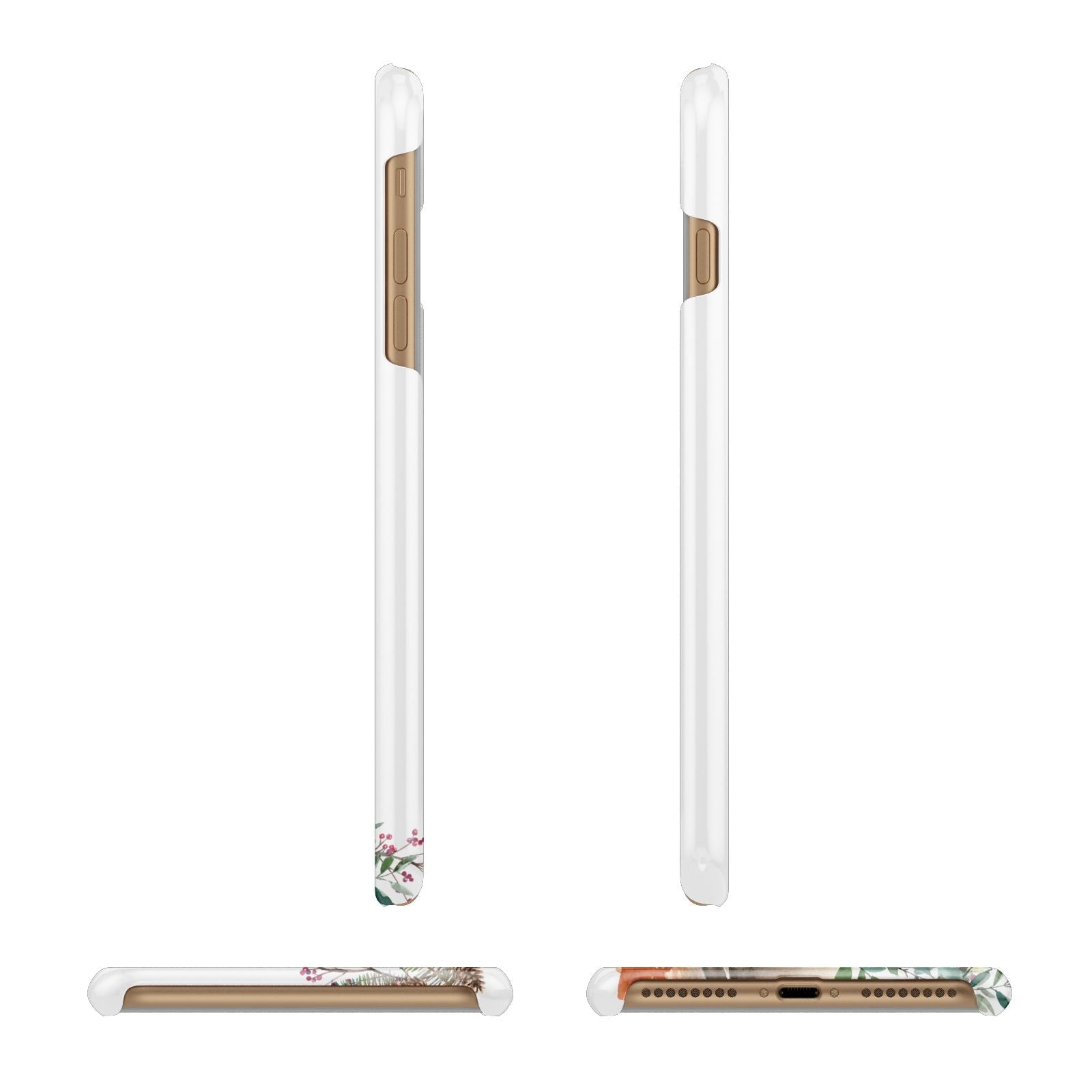 Let It Snow Christmas Apple iPhone 7 Plus 3D Wrap Snap Case Angled Images