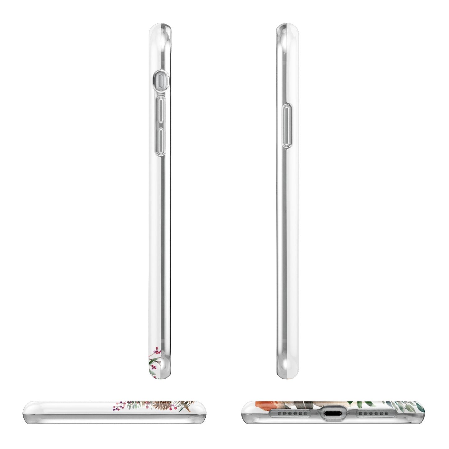 Let It Snow Christmas Apple iPhone XR in White with 3D Wrap Tough Case Alternative Image Angles