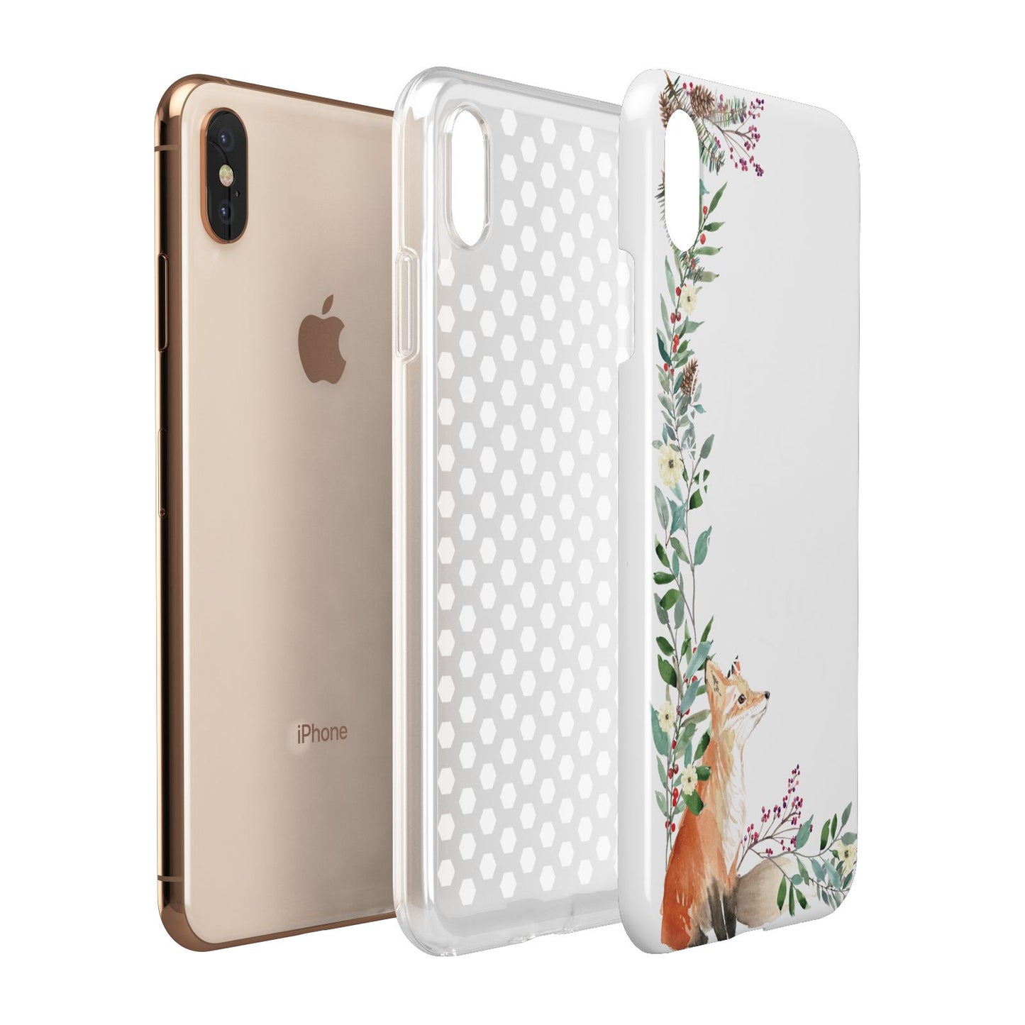 Let It Snow Christmas Apple iPhone Xs Max 3D Tough Case Expanded View
