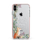 Let It Snow Christmas Apple iPhone Xs Max Impact Case Pink Edge on Silver Phone
