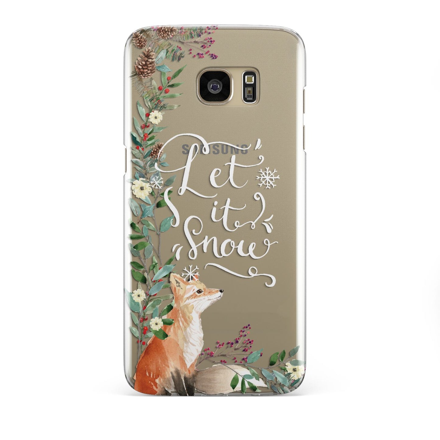 Let It Snow Christmas Samsung Galaxy S7 Edge Case