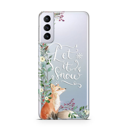 Let It Snow Christmas Samsung S21 Plus Phone Case