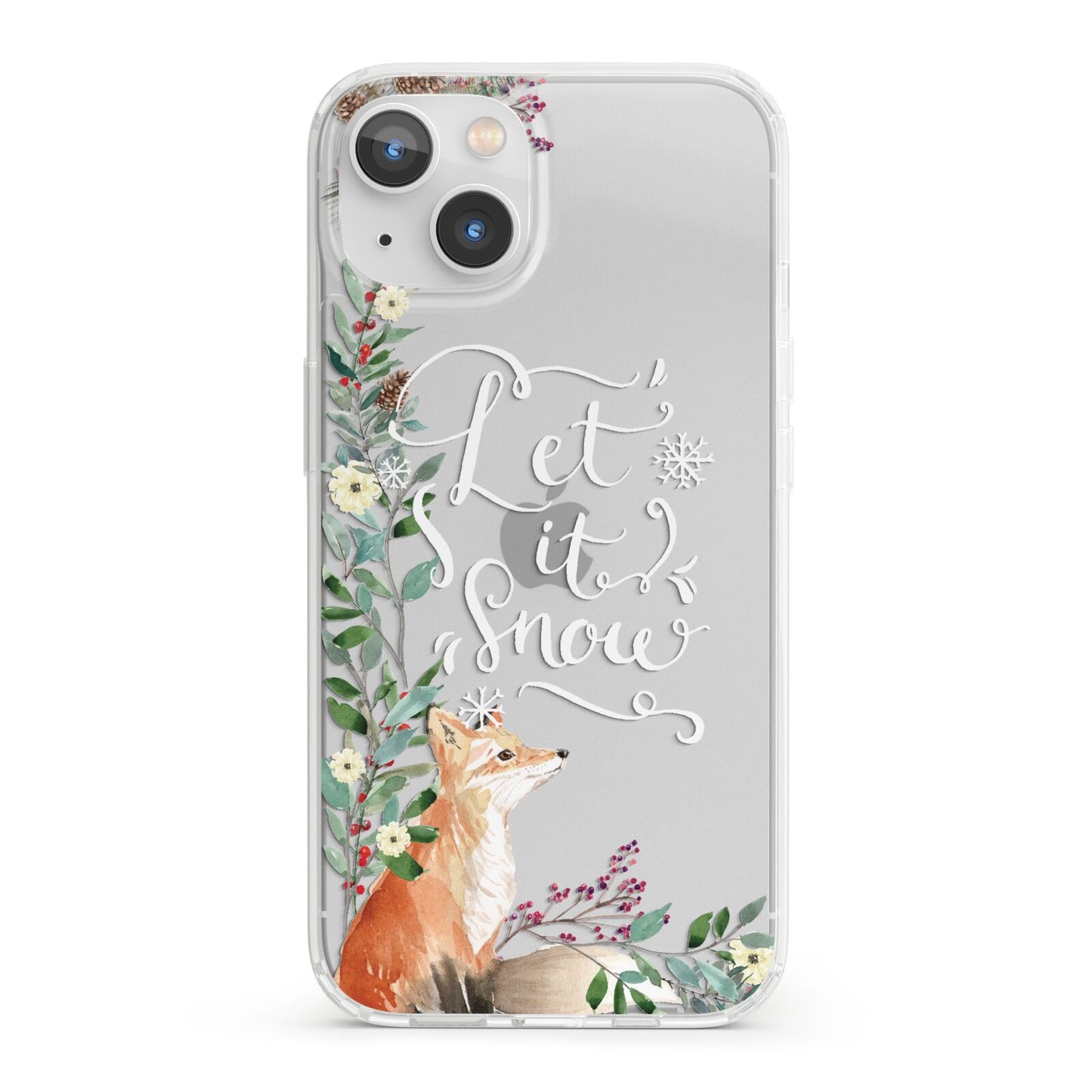 Let It Snow Christmas iPhone 13 Clear Bumper Case