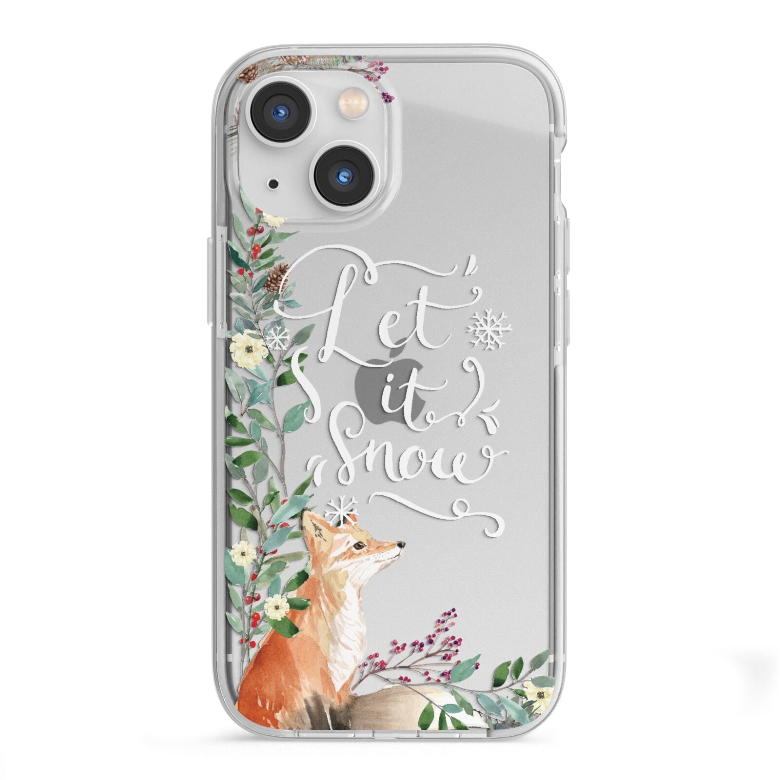 Let It Snow Christmas iPhone 13 Mini TPU Impact Case with White Edges