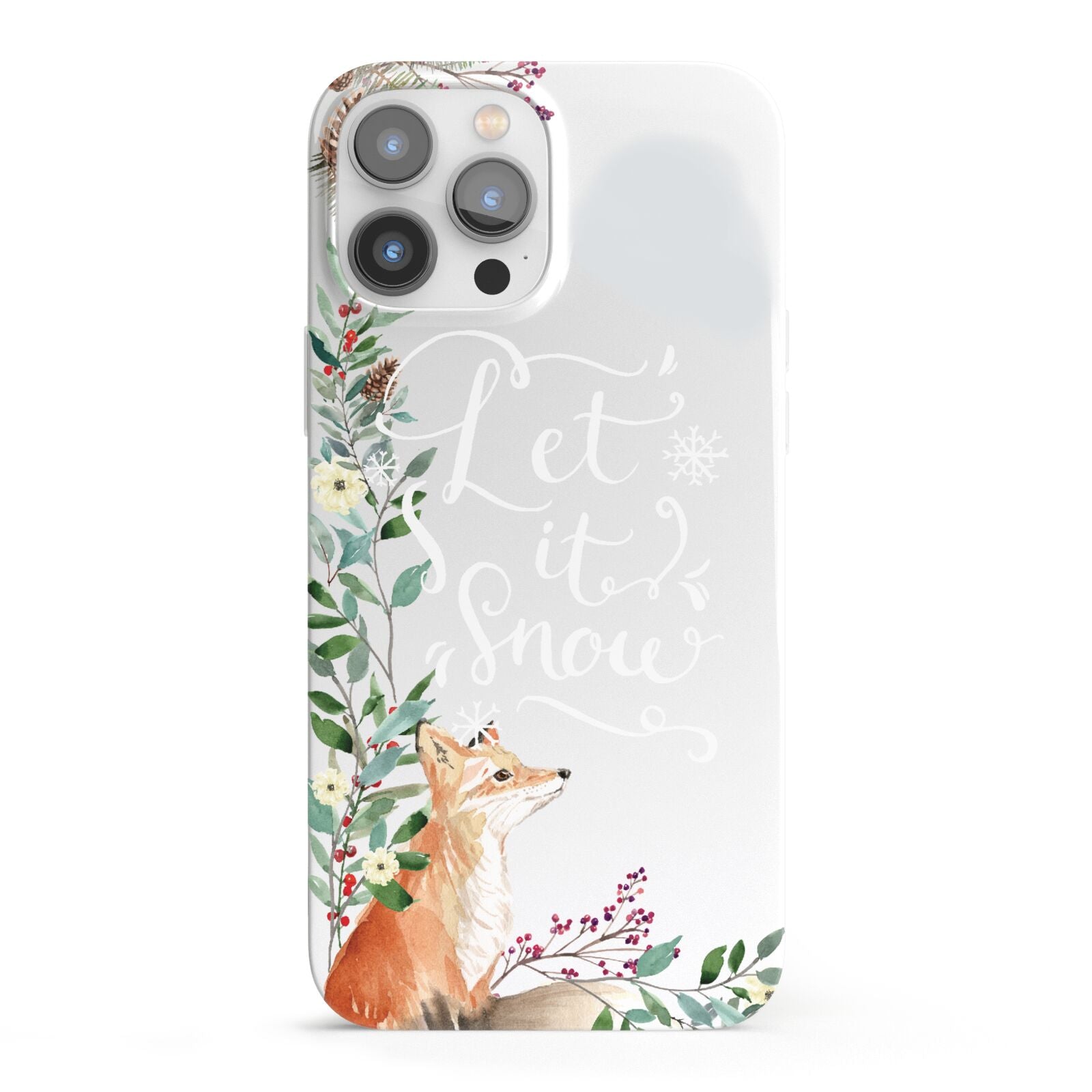 Let It Snow Christmas iPhone 13 Pro Max Full Wrap 3D Snap Case