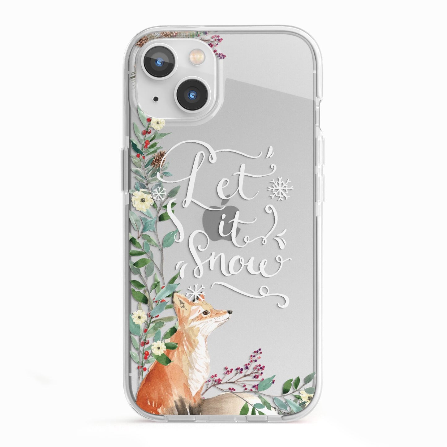 Let It Snow Christmas iPhone 13 TPU Impact Case with White Edges