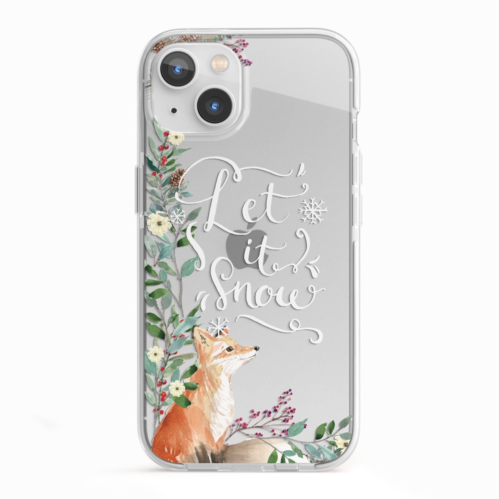 Let It Snow Christmas iPhone 13 TPU Impact Case with White Edges