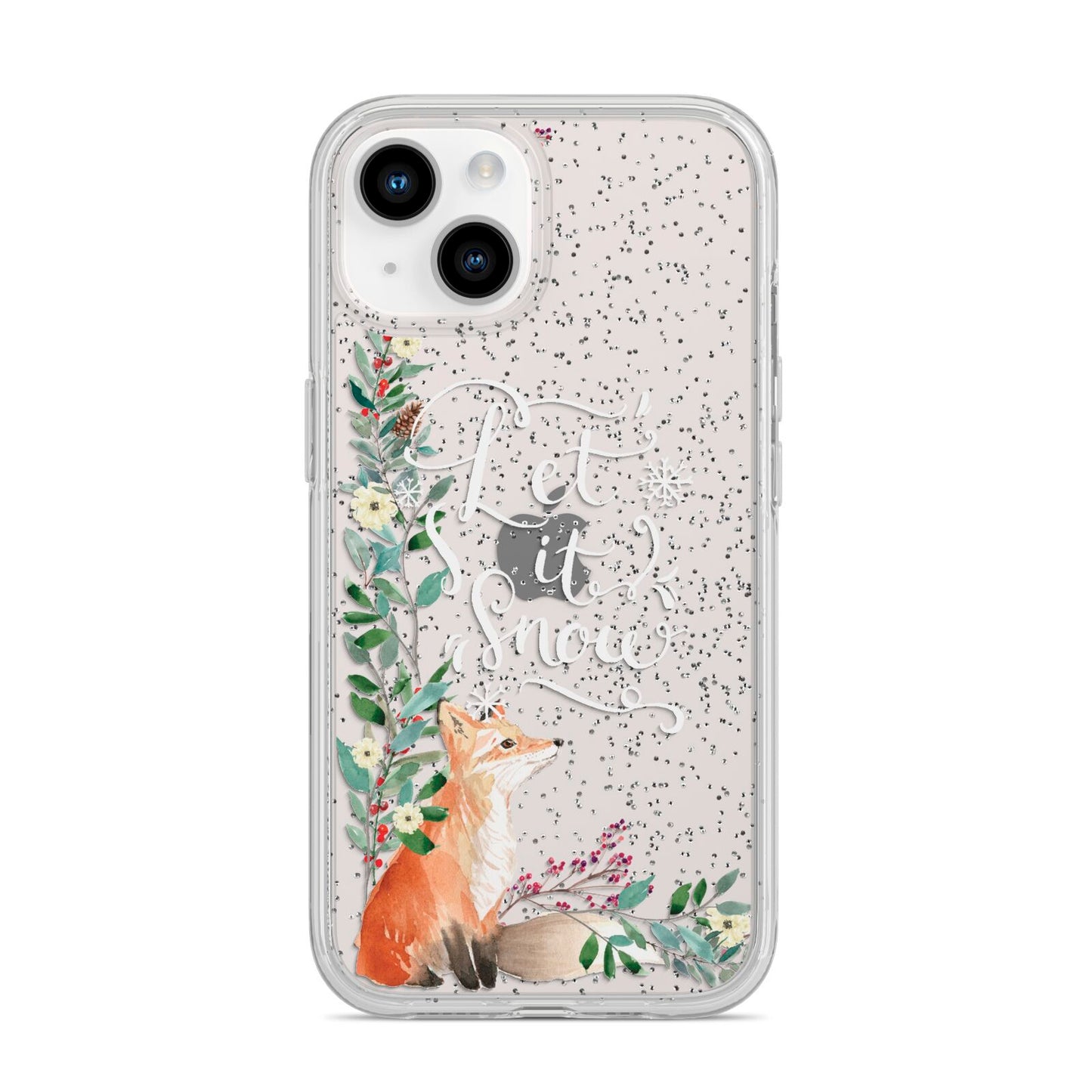 Let It Snow Christmas iPhone 14 Glitter Tough Case Starlight