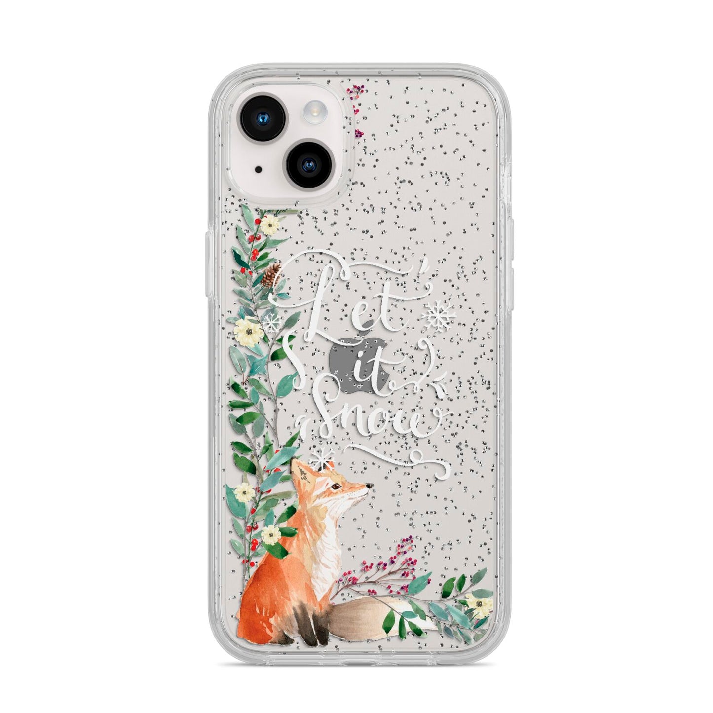 Let It Snow Christmas iPhone 14 Plus Glitter Tough Case Starlight