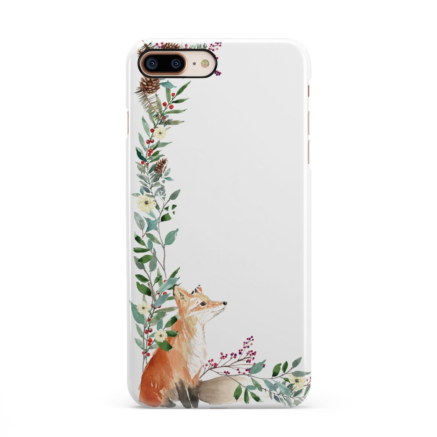 Let It Snow Christmas iPhone 8 Plus 3D Snap Case on Gold Phone