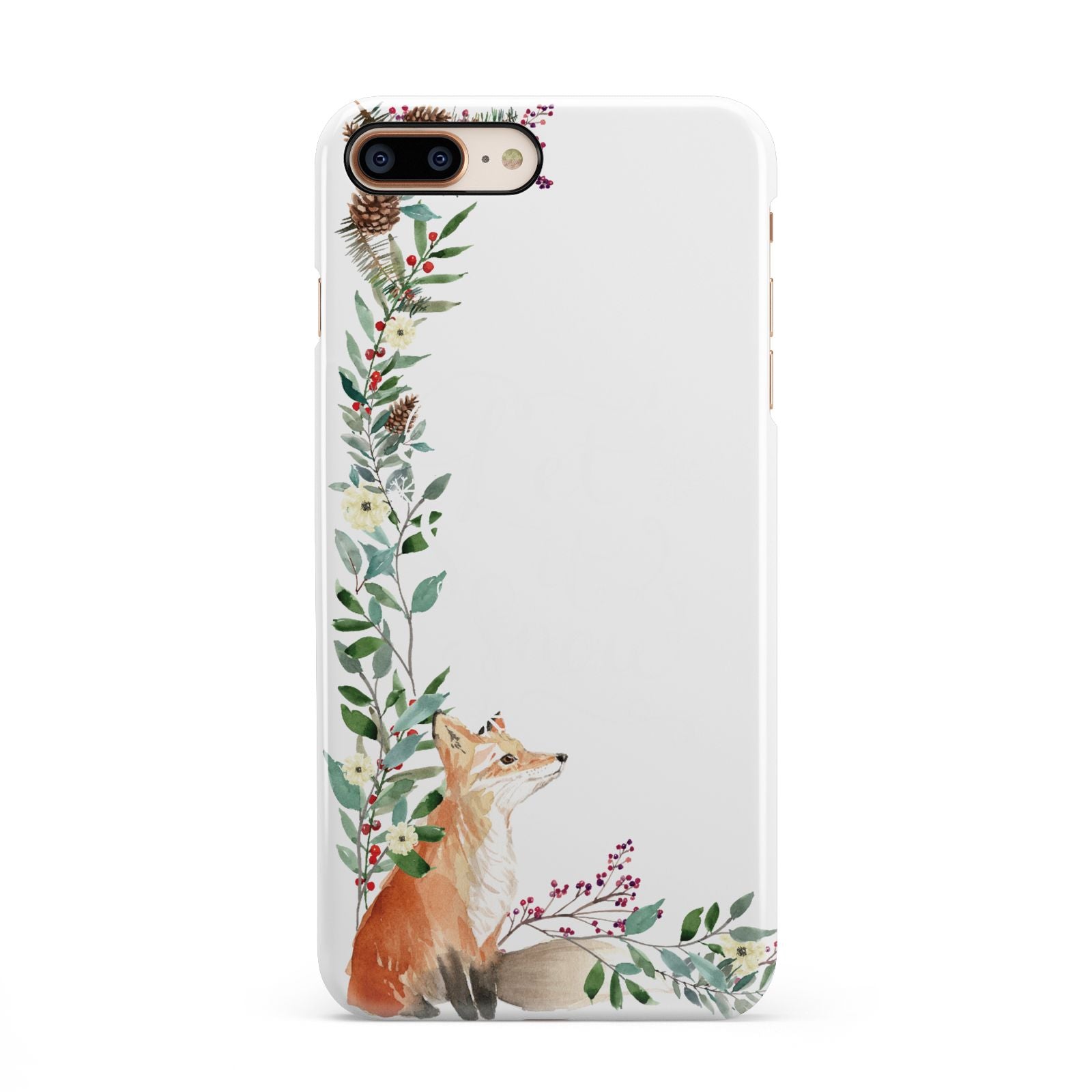 Let It Snow Christmas iPhone 8 Plus 3D Snap Case on Gold Phone