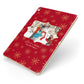 Let it Snow Christmas Photo Upload Apple iPad Case on Gold iPad Side View