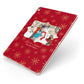 Let it Snow Christmas Photo Upload Apple iPad Case on Rose Gold iPad Side View