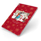 Let it Snow Christmas Photo Upload Apple iPad Case on Silver iPad Side View