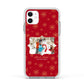 Let it Snow Christmas Photo Upload Apple iPhone 11 in White with White Impact Case