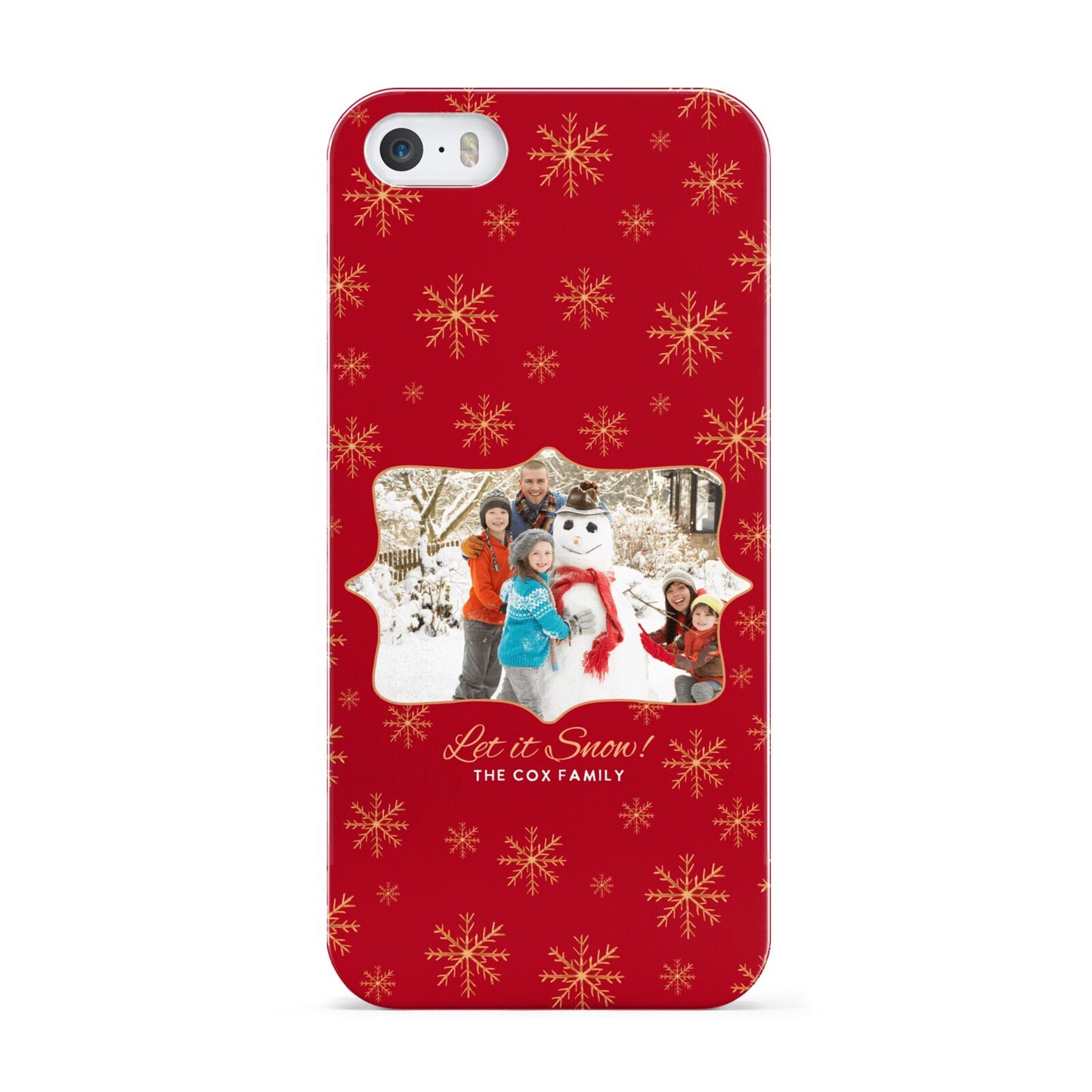 Let it Snow Christmas Photo Upload Apple iPhone 5 Case