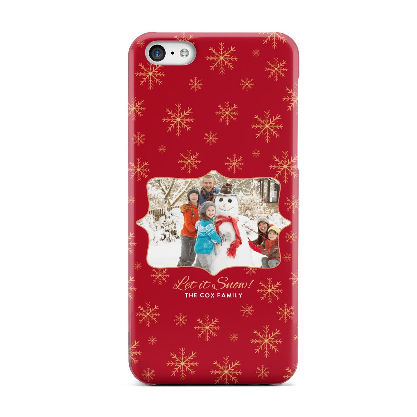 Let it Snow Christmas Photo Upload Apple iPhone 5c Case