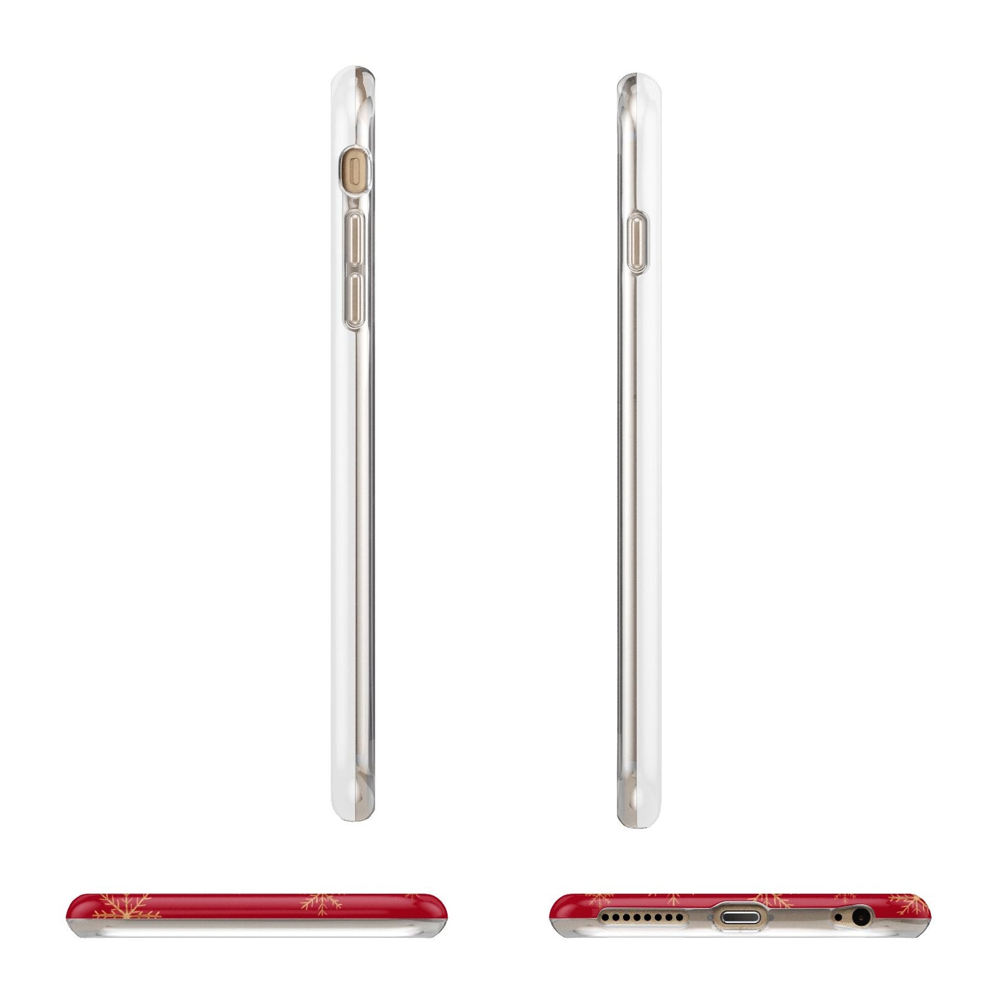 Let it Snow Christmas Photo Upload Apple iPhone 6 Plus 3D Wrap Tough Case Alternative Image Angles