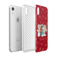 Let it Snow Christmas Photo Upload Apple iPhone XR White 3D Tough Case Expanded view