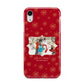 Let it Snow Christmas Photo Upload Apple iPhone XR White 3D Tough Case