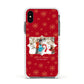 Let it Snow Christmas Photo Upload Apple iPhone Xs Impact Case White Edge on Black Phone