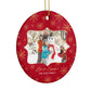 Let it Snow Christmas Photo Upload Circle Decoration Side Angle