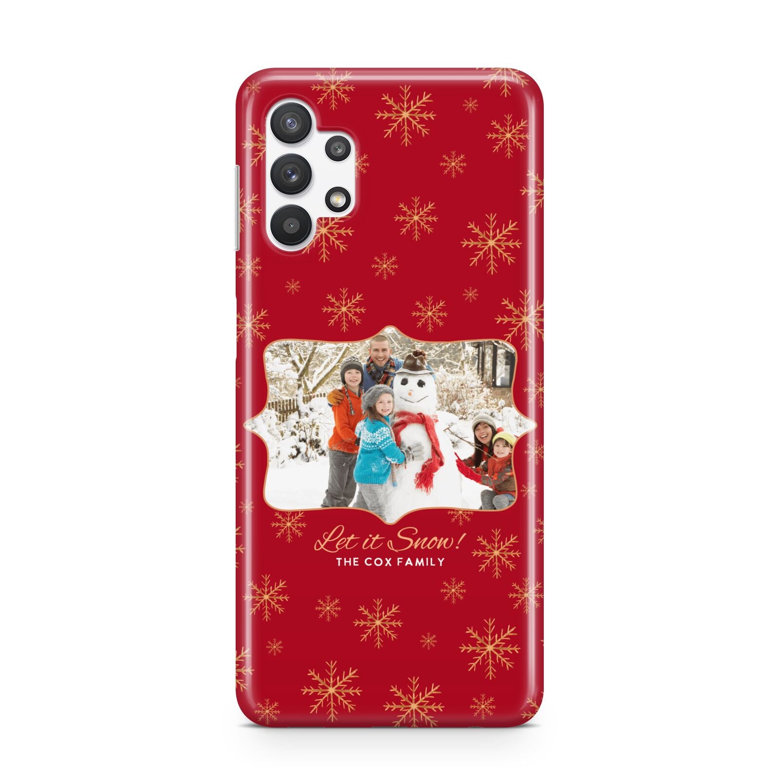 Let it Snow Christmas Photo Upload Samsung A32 5G Case