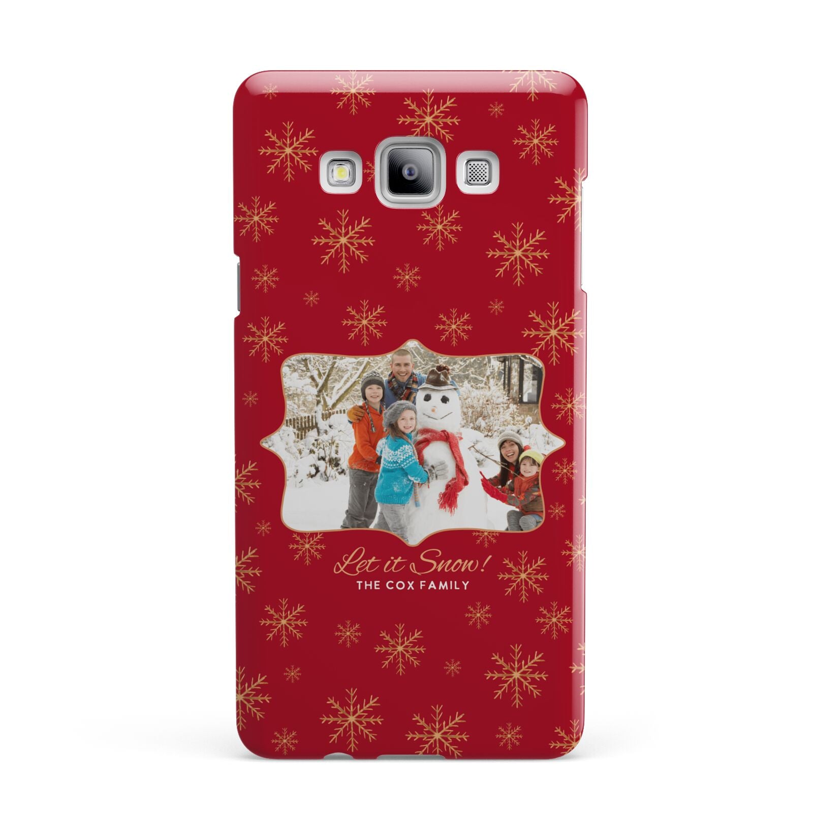 Let it Snow Christmas Photo Upload Samsung Galaxy A7 2015 Case