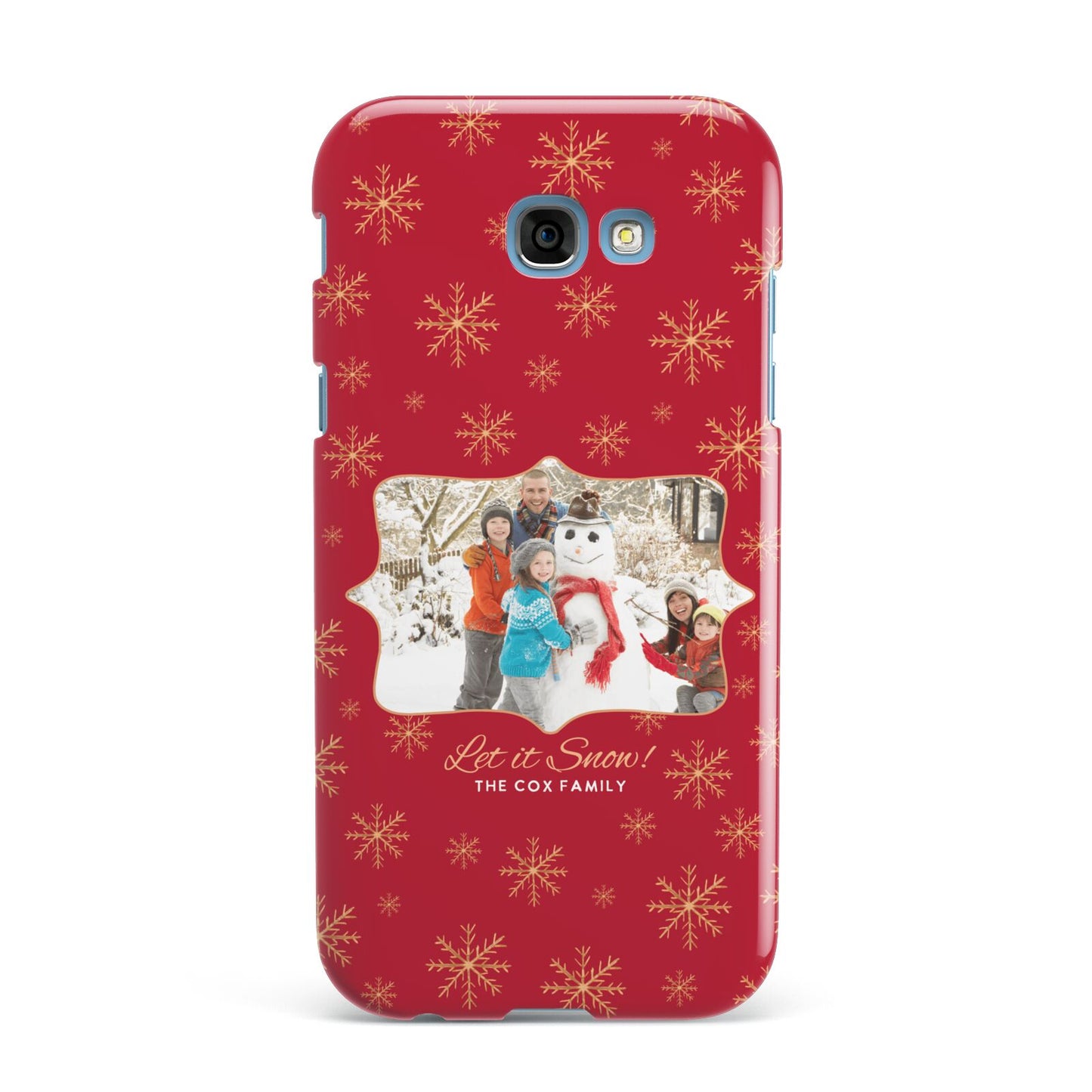 Let it Snow Christmas Photo Upload Samsung Galaxy A7 2017 Case