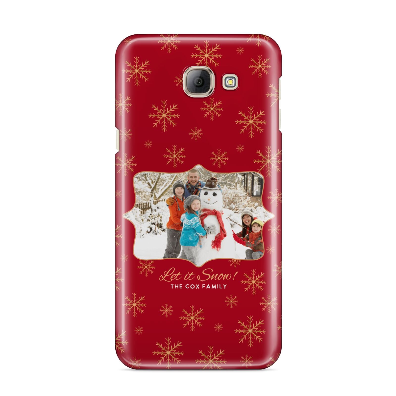 Let it Snow Christmas Photo Upload Samsung Galaxy A8 2016 Case