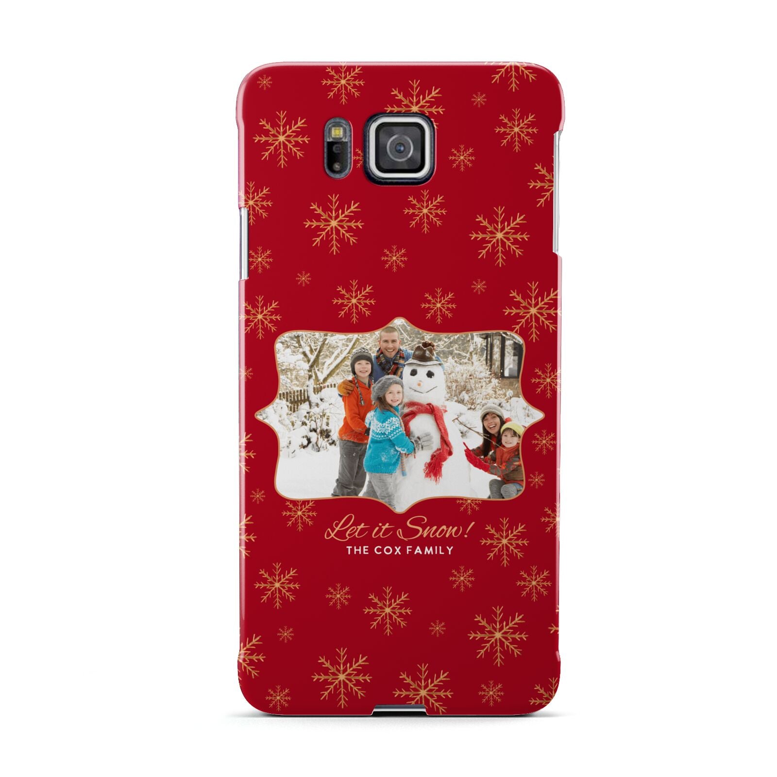Let it Snow Christmas Photo Upload Samsung Galaxy Alpha Case