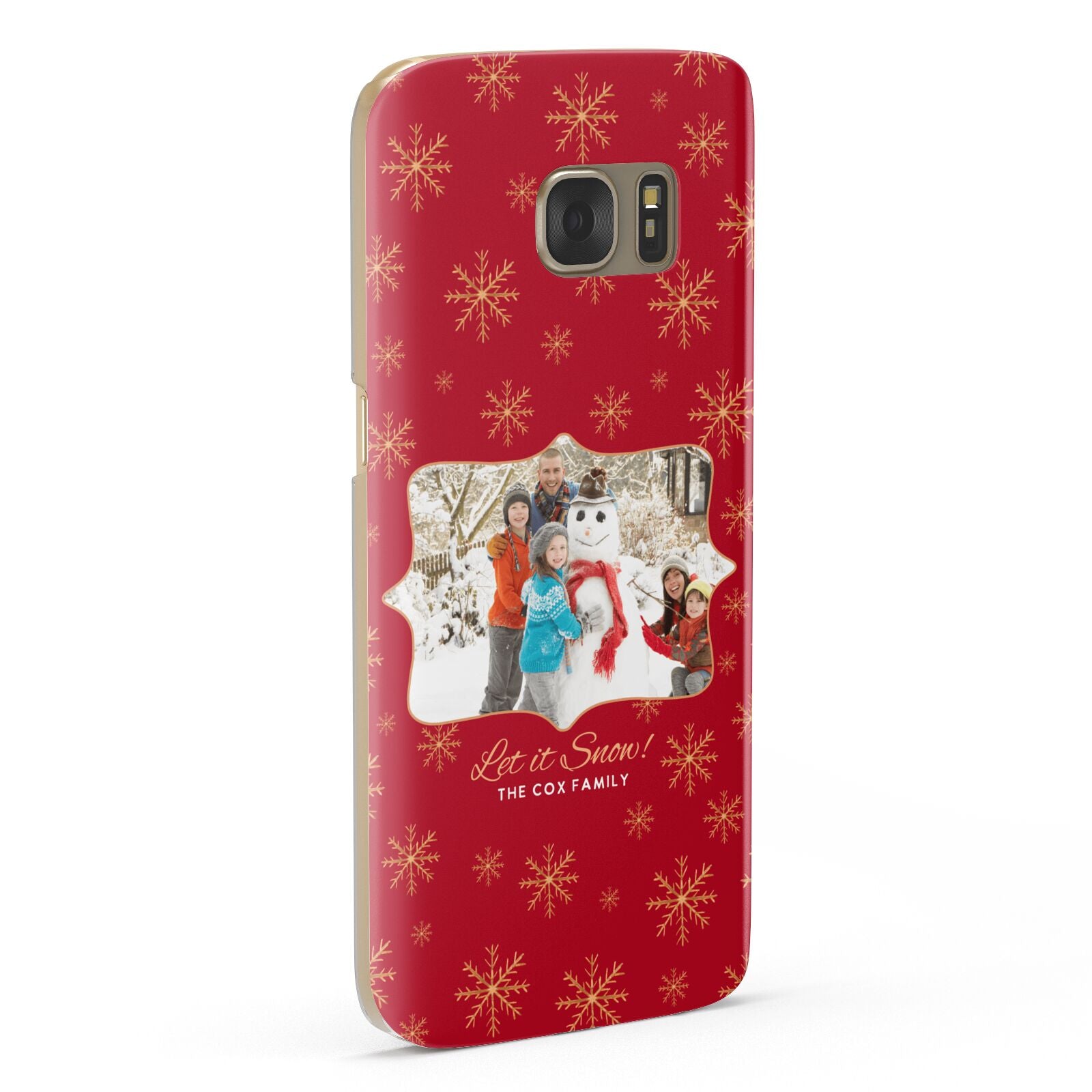 Let it Snow Christmas Photo Upload Samsung Galaxy Case Fourty Five Degrees