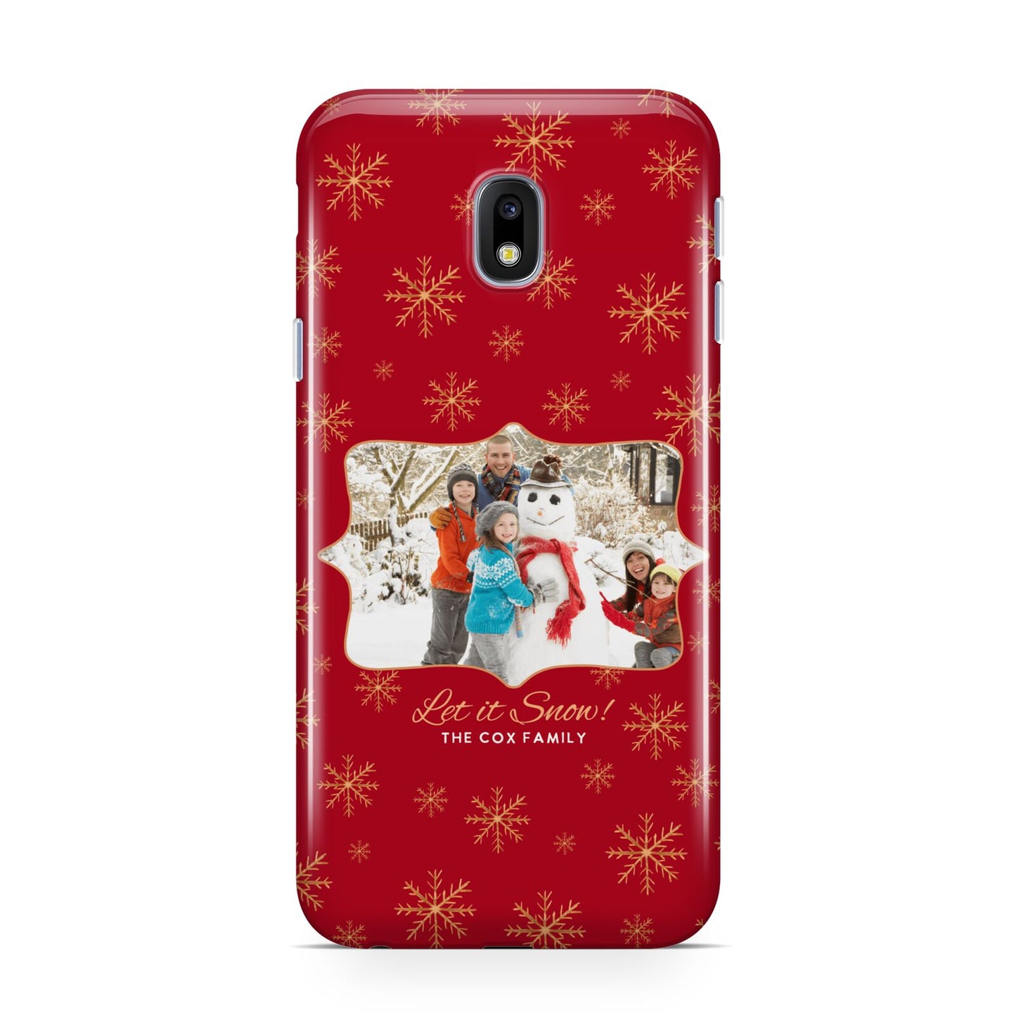 Let it Snow Christmas Photo Upload Samsung Galaxy J3 2017 Case