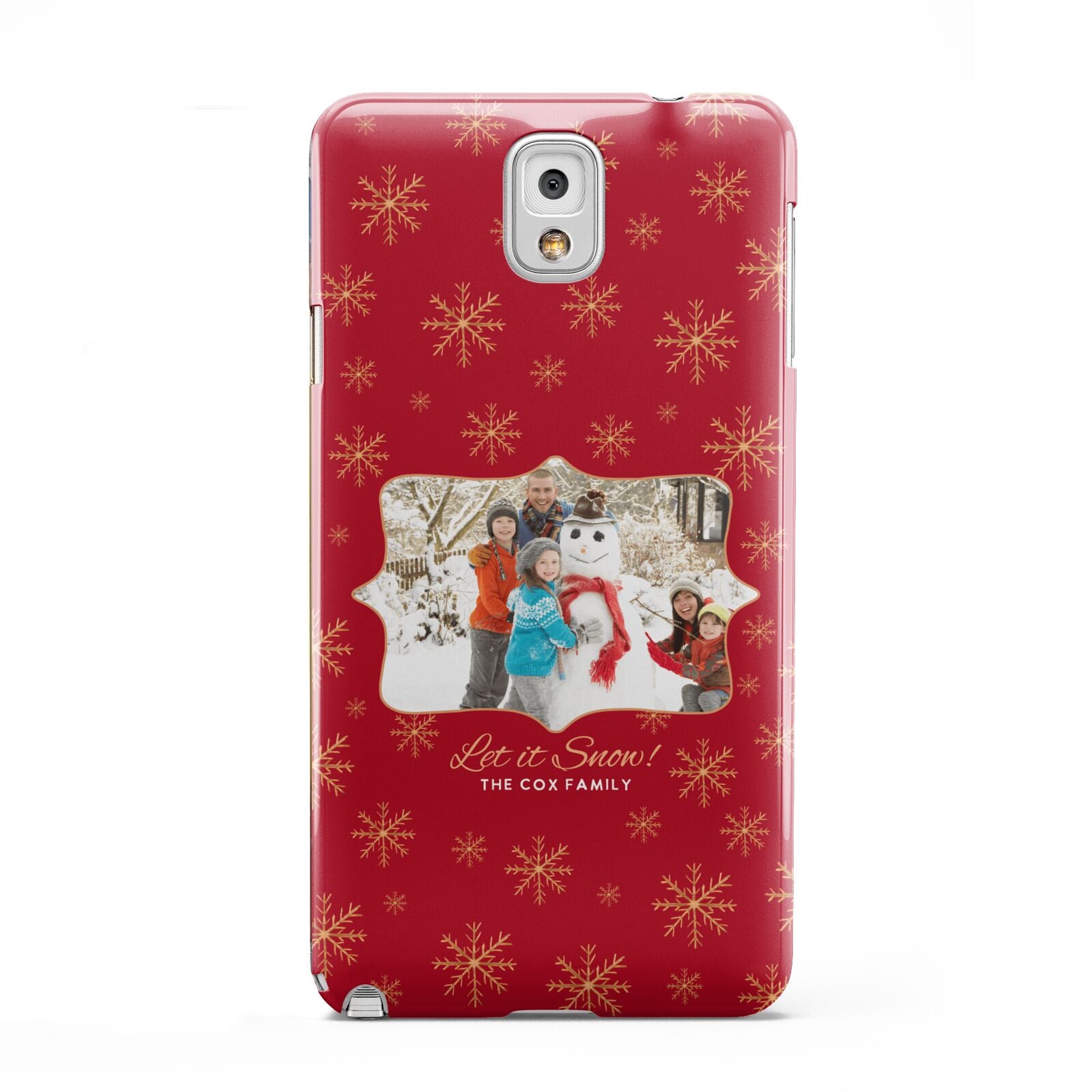 Let it Snow Christmas Photo Upload Samsung Galaxy Note 3 Case