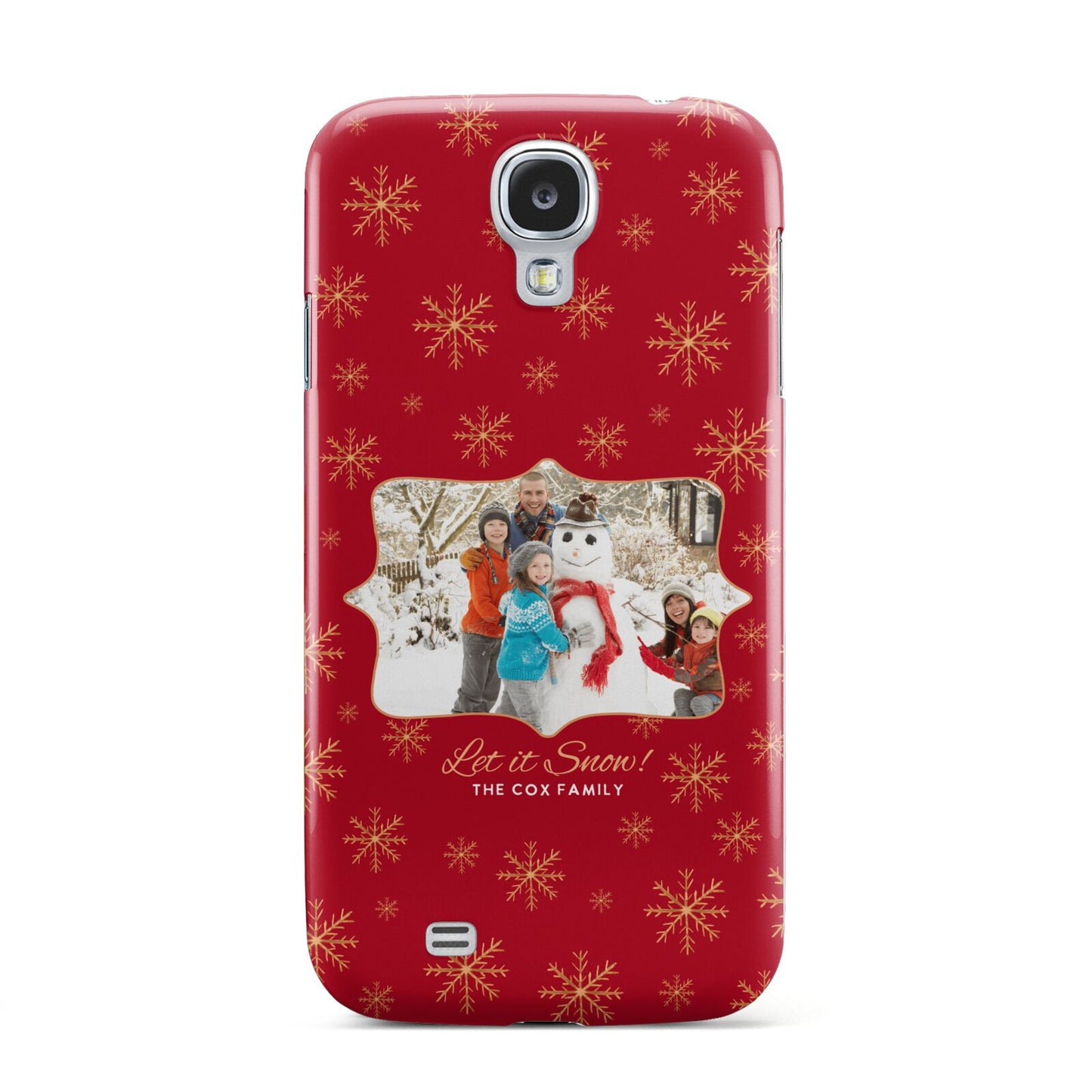 Let it Snow Christmas Photo Upload Samsung Galaxy S4 Case