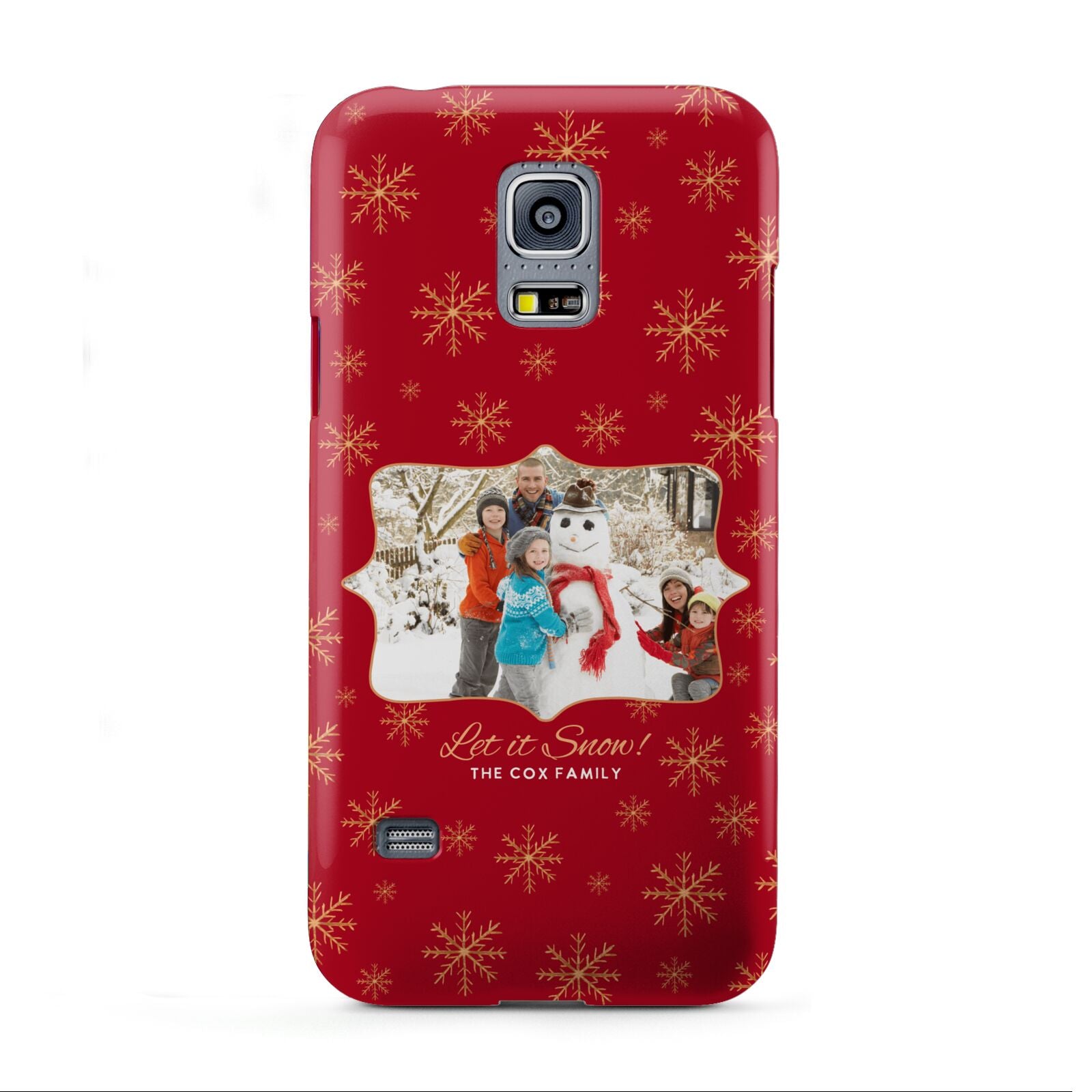 Let it Snow Christmas Photo Upload Samsung Galaxy S5 Mini Case