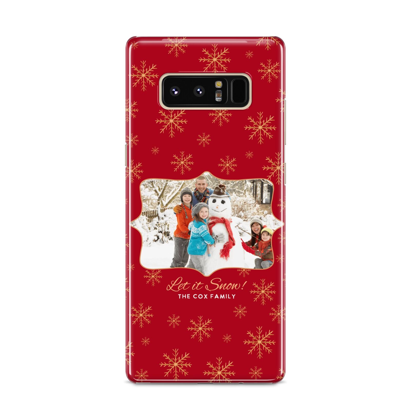 Let it Snow Christmas Photo Upload Samsung Galaxy S8 Case