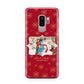 Let it Snow Christmas Photo Upload Samsung Galaxy S9 Plus Case on Silver phone
