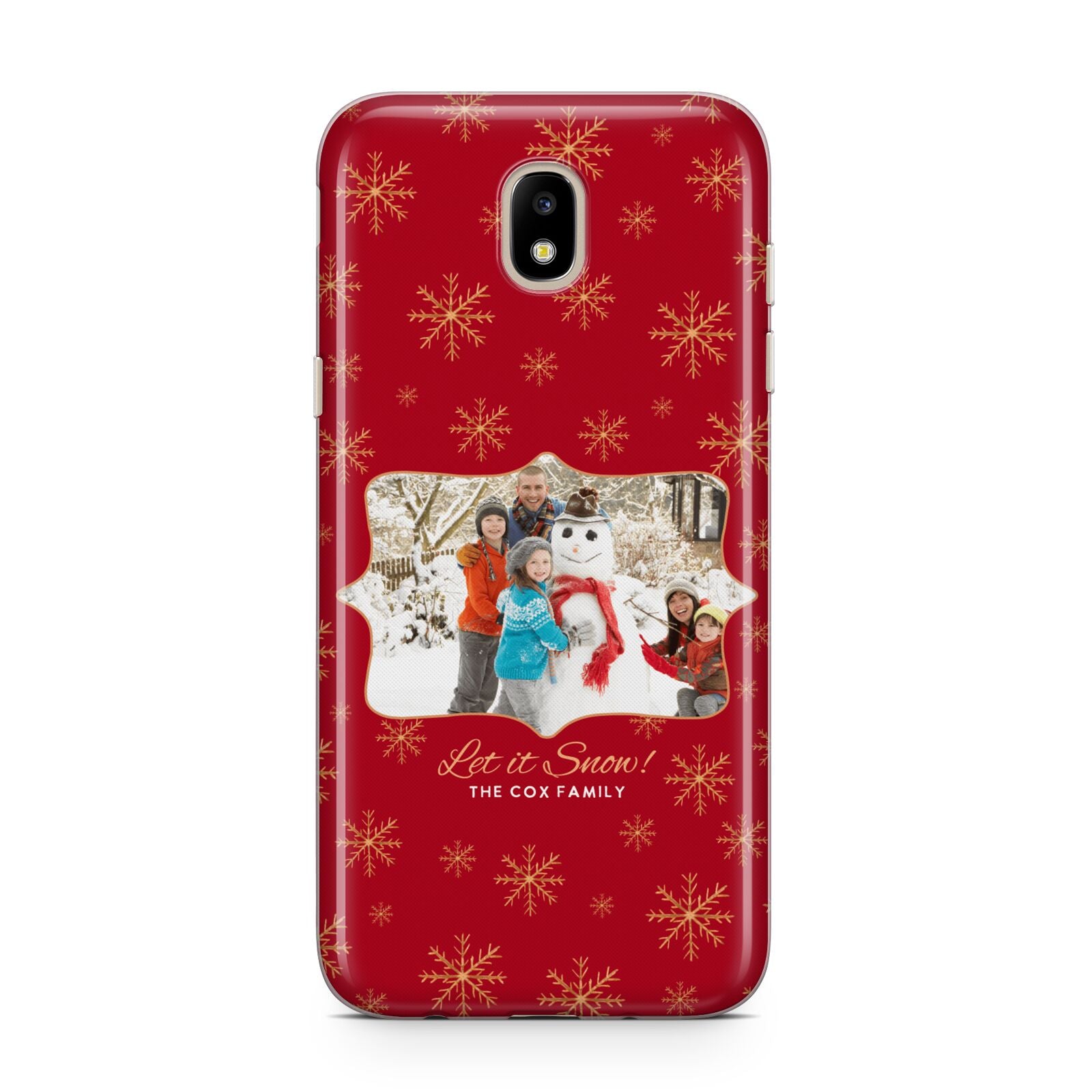 Let it Snow Christmas Photo Upload Samsung J5 2017 Case