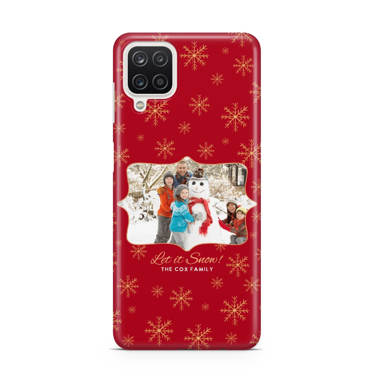 Let it Snow Christmas Photo Upload Samsung M12 Case