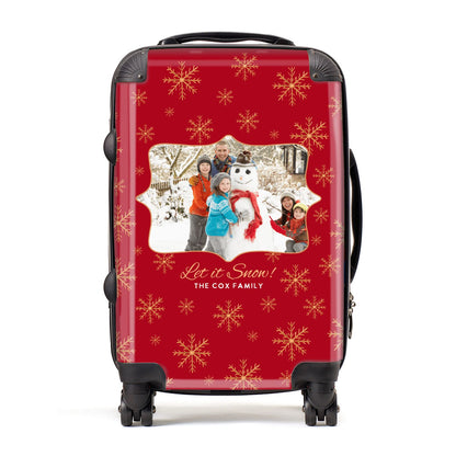Let it Snow Christmas Photo Upload Suitcase
